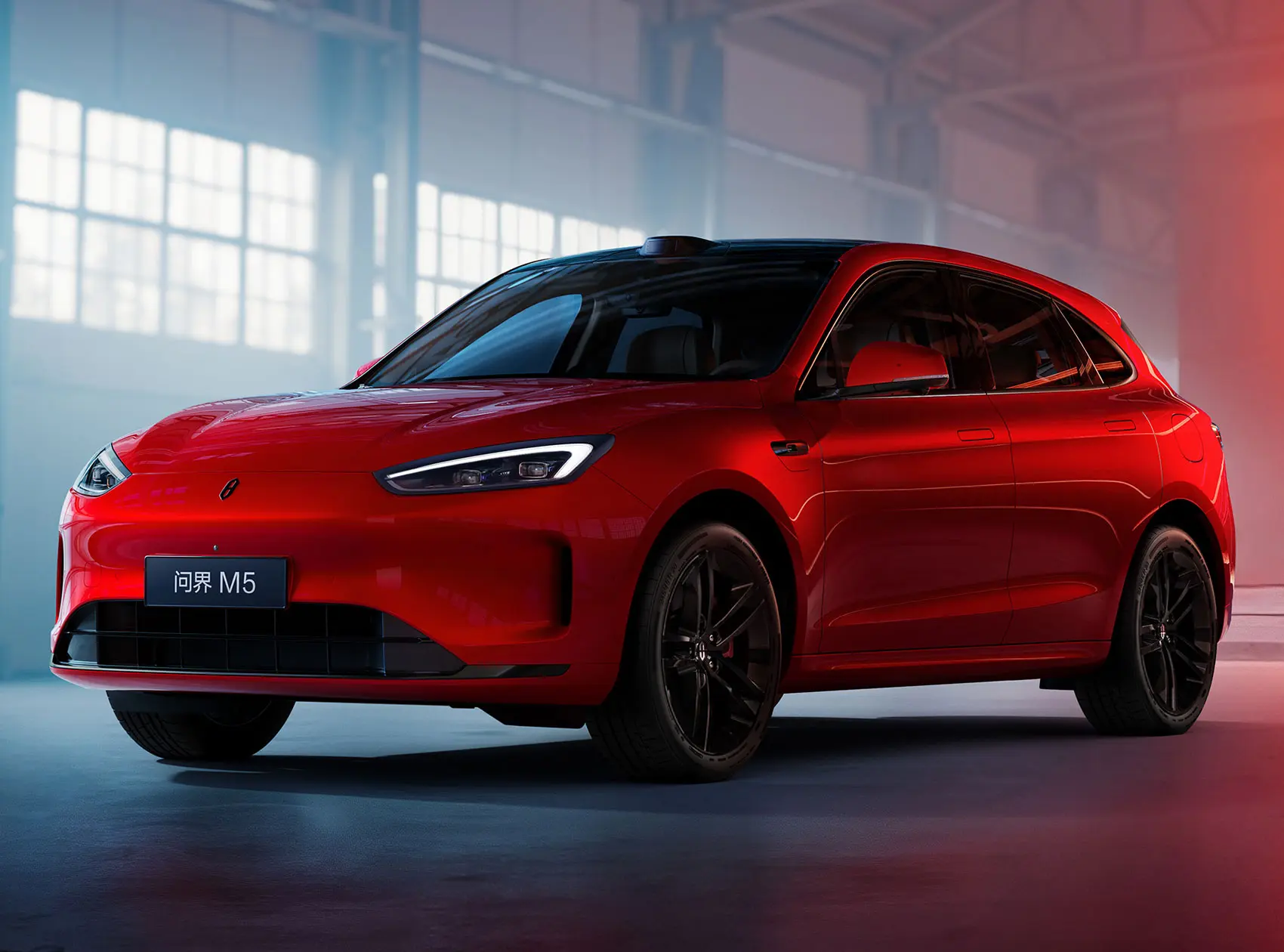 AITO New M5 Ultra — أحمر الظل مع باقة Obsidian